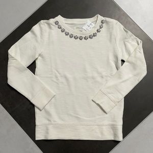 NEW Crew Cuts Jeweled Neck Sweatshirt/Sweater